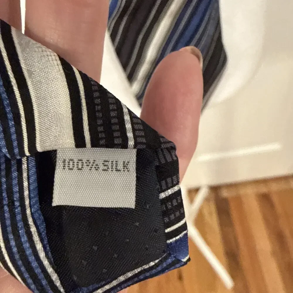 Pierre Cardin 100% Silk Multi-color Striped Classic Length & Width Neck Tie Vtg